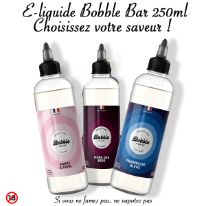 Ciga’Pack E-liquide Bobble 250ml surboostés en arôme.