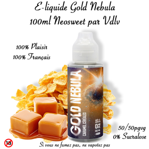 Gold Nebula 100 ml – E-liquide PAB Osweet by VDLV- Blond Caramel Céréales
