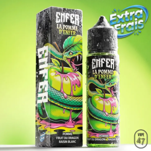 E-liquide La Pomme d&rsquo;Enfer Vape 47 50ml Pomme, Fruit du Dragon & Raisin Blanc