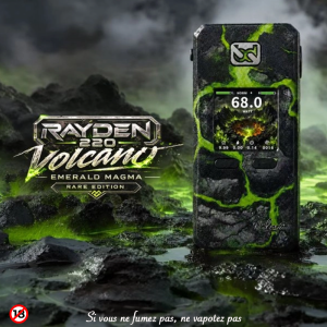 Box Mod Rayden 220 Volcano Emerald Magma Rare Edition – BD Vape édition limitée 1000ex