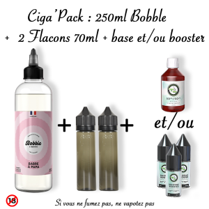 Ciga’Pack E-liquide Bobble 250ml surboostés en arôme.